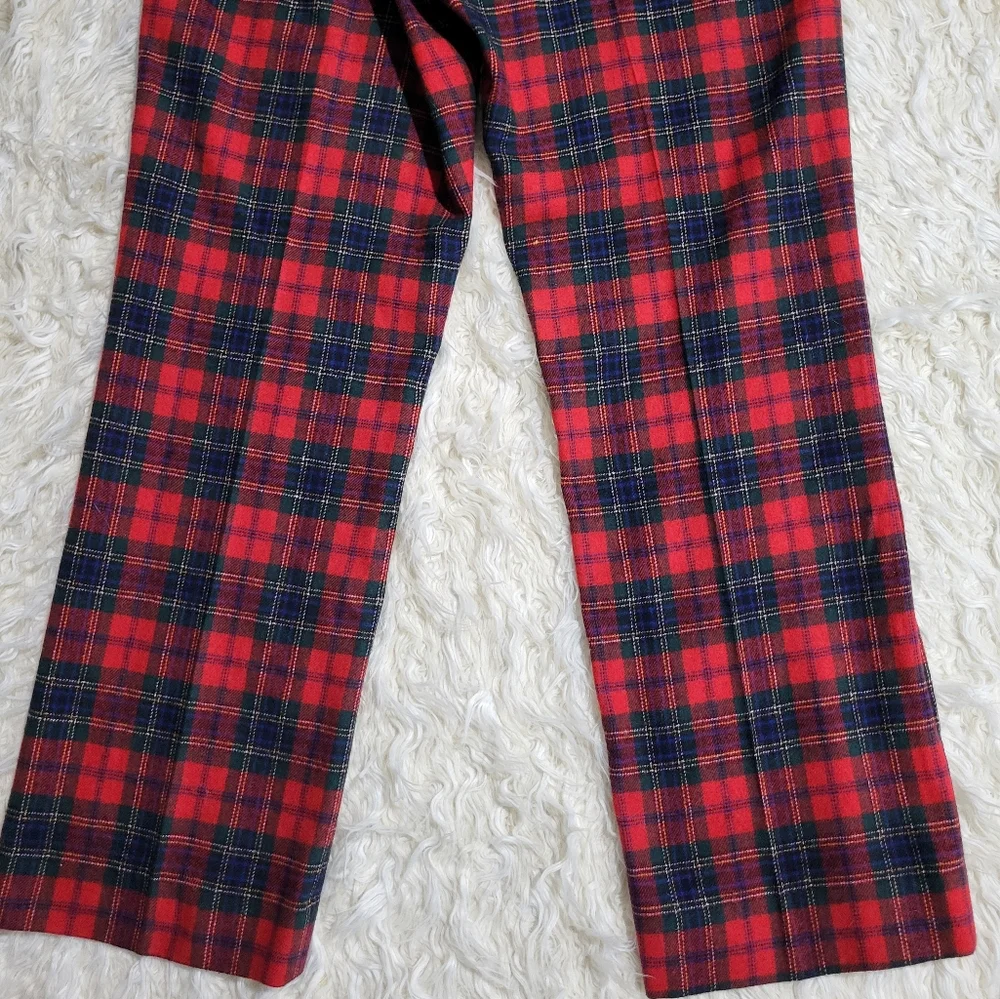 Pendleton Red and Black Dress Pants with Straight Leg Cut - Picture 9 of 16